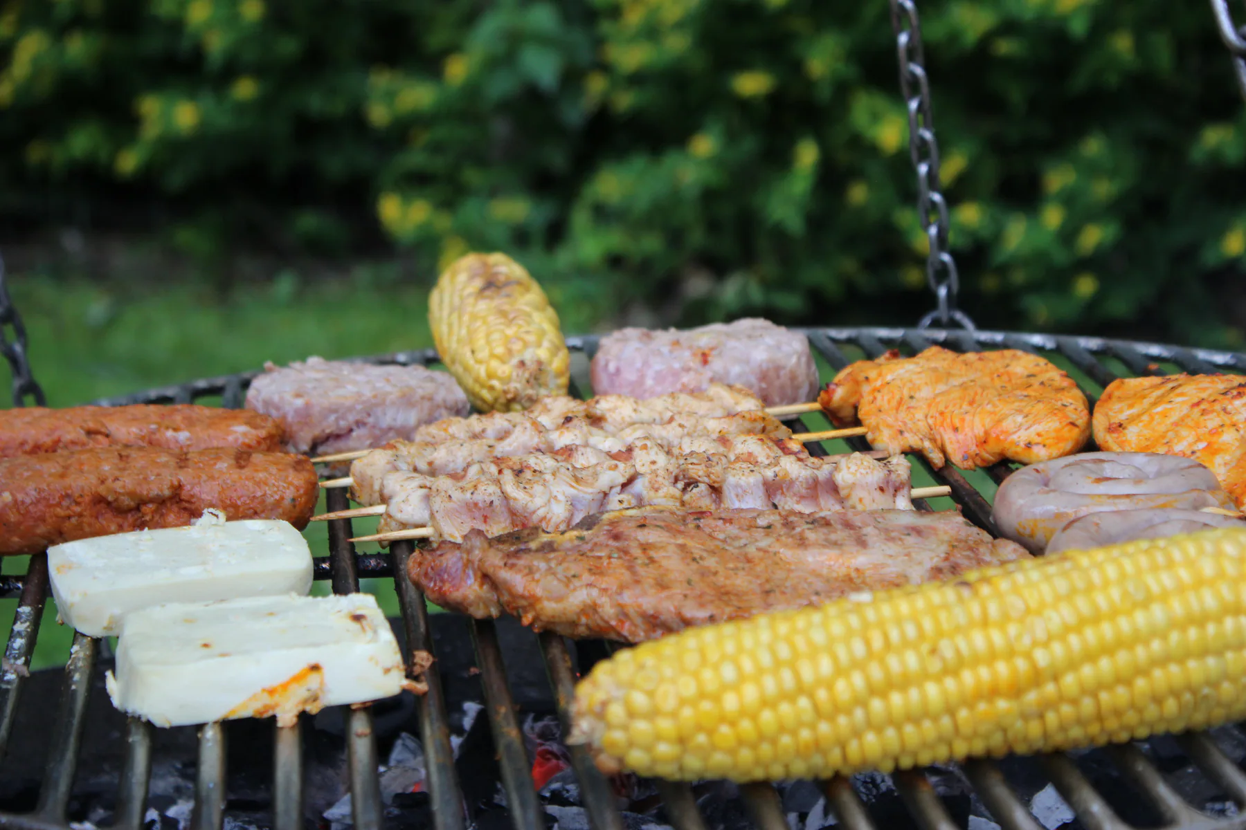 Grillen bei der Gartenhütte auf und rund um Groot Plaats