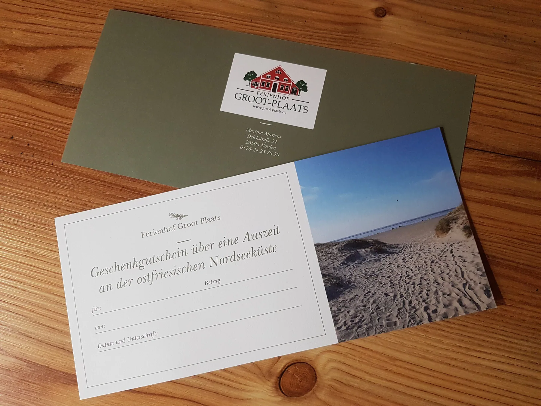Gutschein auf und rund um Groot Plaats